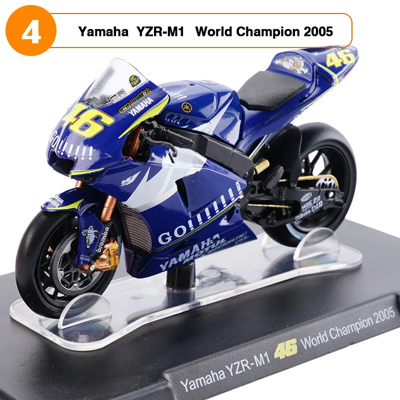 

1:18 Scale Motorcycle Model VALENTINO ROSSI Yamaha YZR-M1 No.46 World Champion 2005 Blue Racing Bike Collections Toys Boys Gifts