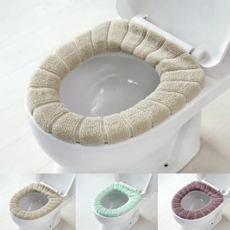 

Universal Soft Heated Washable Toilet Seat Mat Set for Home Decor Closestool Mat Seat Case Warmer Toilet Lid CoverAccessories