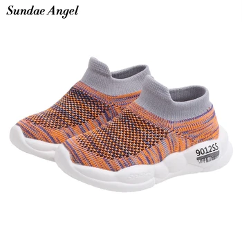 

Sundae Angel Baby Toddler Shoes Knit Stretch Deodorization Girl Sport Shoes Kids First Walker Non slip Shoes Children Boys