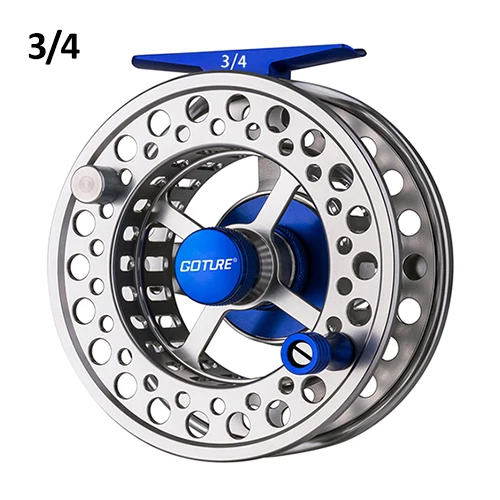 Goture 3/4 5/6 7/8 9/10 WT Морская рыбалка катушка большая беседка CNC Обработанная алюминиевая сплав Летающая Катушка 3BB для снасти для ловли форели - Цвет: 3 4