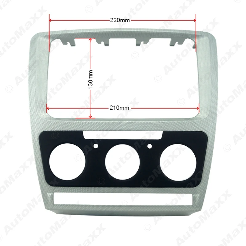 Серебряное автомобильное радио стерео 2DIN фасции панель установка рамка Переходная отделка Установка монтажный комплект для Skoda Octavia(10~ 13) Авто/Руководство A/C
