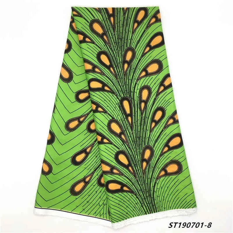 Mr. Z ИМИТИРОВАННАЯ шелковая ткань Африканский принт ткань африканская ткань ткань нигерийская Анкара Африканский Воск принты - Цвет: ST190701-8