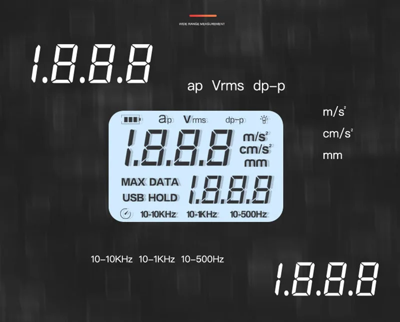 UNI-T UT315 цифровой вибрации Тесты ers цифровой Виброметр портативный инструмент для измерения вибрации Тесты и USB Интерфейс