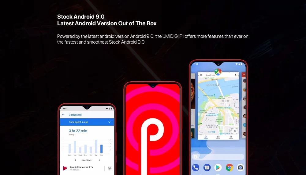 UMIDIGI F1 Android 9,0, глобальная версия Helio P60, четыре ядра, 4 Гб, 128 ГБ, 6,3 дюйма, FHD+ водонагреватель, NFC, 5150 мА/ч, 18 Вт, быстрая зарядка, смартфон