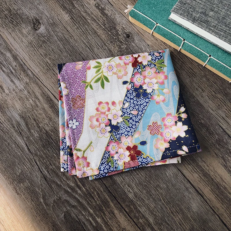  Japanese fashion handkerchief and bronzing cotton ladies small pocket square handkerchief soft swea
