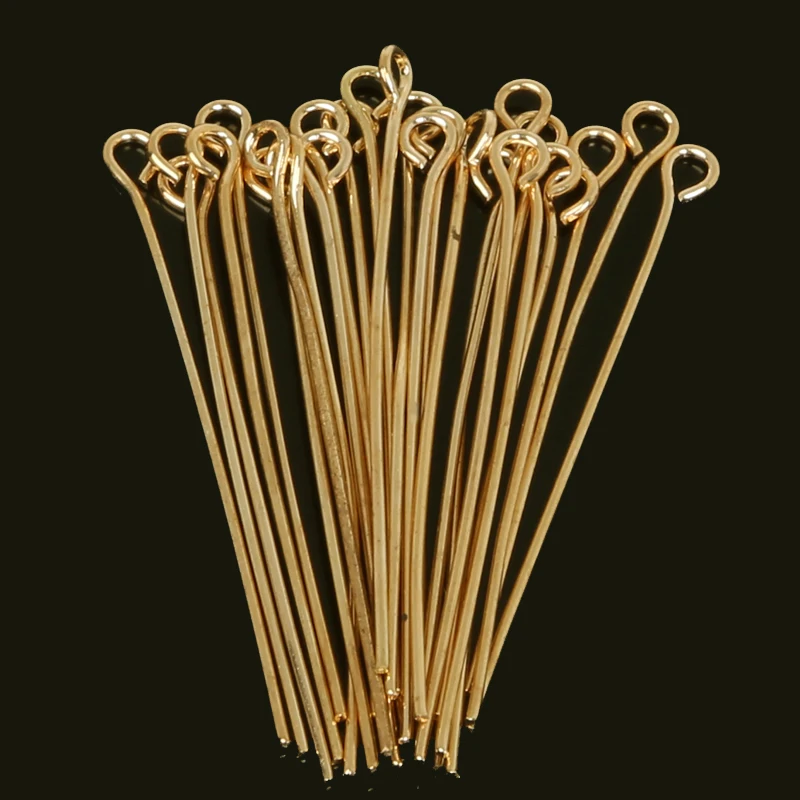 Wholesale 230pcs/lot 38mm Rose Gold Color Eye Pins Head Pin DIY Metal