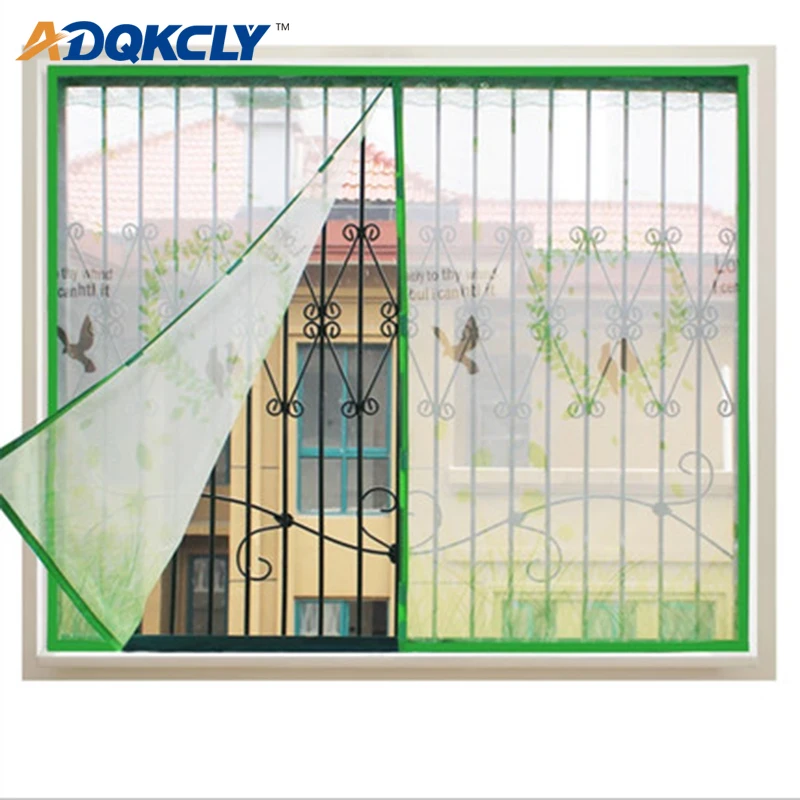 

ADQKCLY Qualified Mosquitera Magnetica Ventana Polyester Fiber Window Screen High Density with Magnetic Fastener Window Net 1PC
