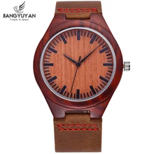 Natural Wooden Watch Women Fashion Genuine Leather Strap Wood Bezel Analog Quartz Antique Ladies Watches reloj mujer relogio