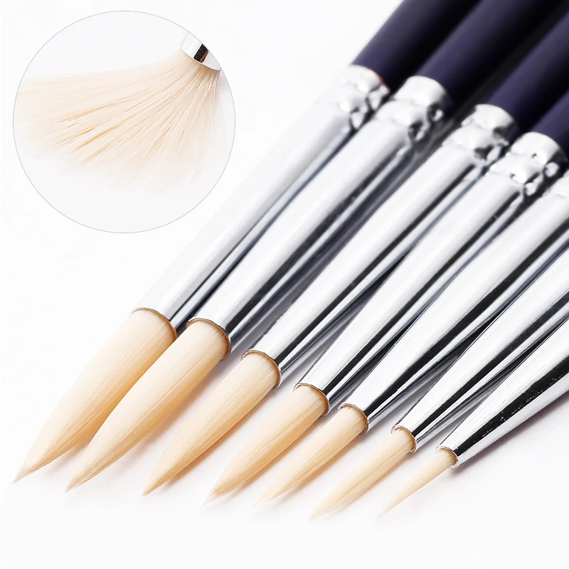 Bgln Long Handle Hook Line Pen Art Paint Brush For Watercolor Oil