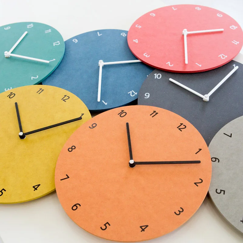 

10 Inch Wooden Wall Clocks Silent Quartz Non Ticking Wall Clocks Living Room Office Wooden Hand Simple Concise Home Decor