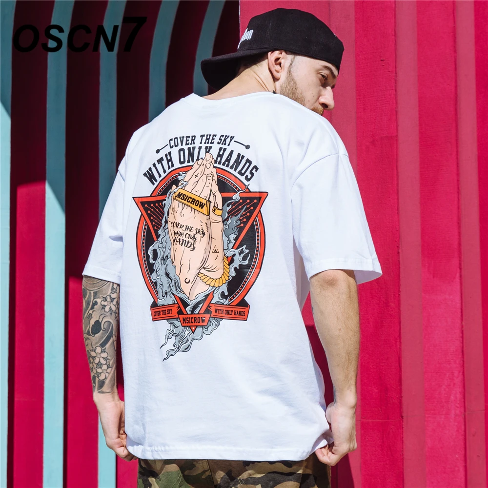 

OSCN7 Graphics Print Men's T-Shirts 2019 Funny Short Sleeve Tshirts Summer Hip Hop Casual Fashion Women Top Tee Streetwear 9905
