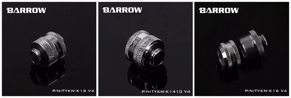 Жесткий Компрессионный фитинг Barrow G1/4 ''OD 12 мм 14 16 подключение ручной затяжки