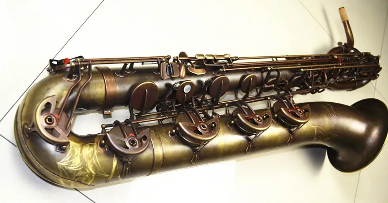 Taiwan MUSEADF Baritone саксофон SDY-906GF модель античная медь моделирование латунь Профессиональная игра Eb Saxofone