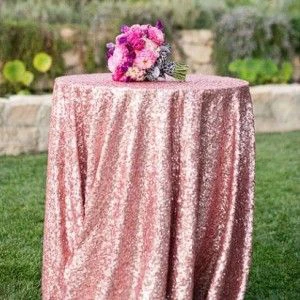 ShinyBeauty 132 Inch 330cm скатерть с блестками розовая Золотая для свадебной вечеринки|round