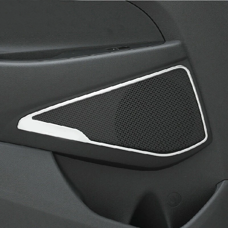 Car Stainless Steel door speakers decorative frame Cover interior