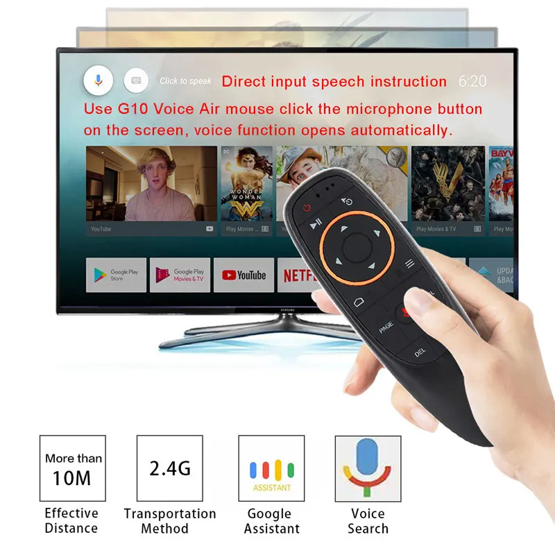 G10 Air mouse G10S Голосовое управление 2,4 ГГц беспроводной с гироскопом зондирования игры Голосовое управление умный пульт дистанционного управления для Android tv BOX
