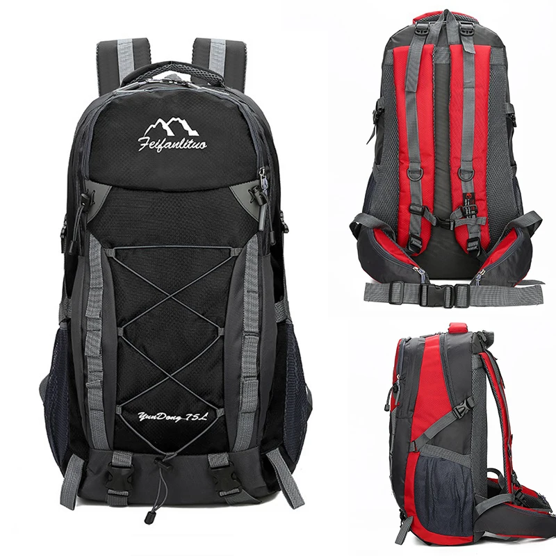 75L водонепроницаемый мужской рюкзак унисекс для путешествий, спортивная сумка для альпинизма, туризма, альпинизма, кемпинга, рюкзак для мужчин