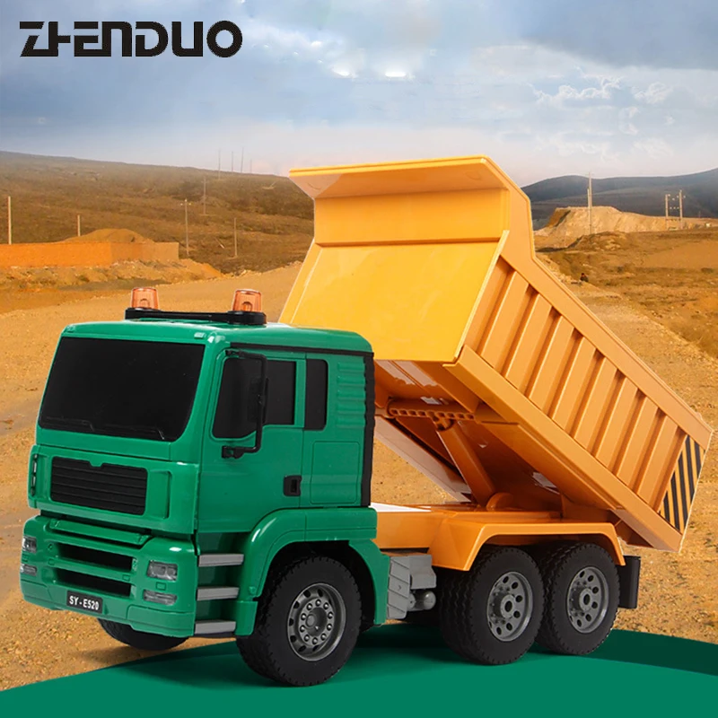 

Rc Electric Plastic Trucks Toy 4Channel 2.4G 1:20 Dump Truck Car Toys Engineering Machine Remote Control Model Toys With Battery