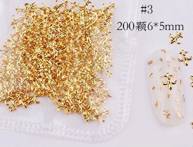 Mixed 3D DIY Hollow Metal Frame For Nail Art Decor Geometry Golden Tips DIY Nail Art Tools Fashion Nail Studs P3R#