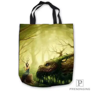 

Custom Canvas fantasy_forest Tote Shoulder Shopping Bag Casual Beach HandBag Daily Use Foldable Canvas #180713-06-15