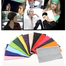 500 шт./лот fema эластичные спортивные широкий Yoga повязка на голову танцы Бег оголовье Gmy головные уборы