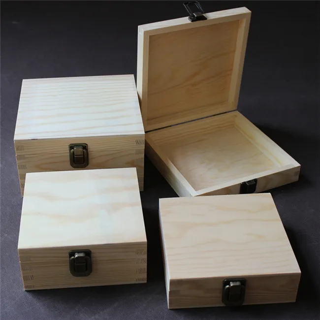 EASONOV 16,5*16,5*13 см деревянная квадратная подарочная коробка упаковочная коробка для хранения ювелирных изделий