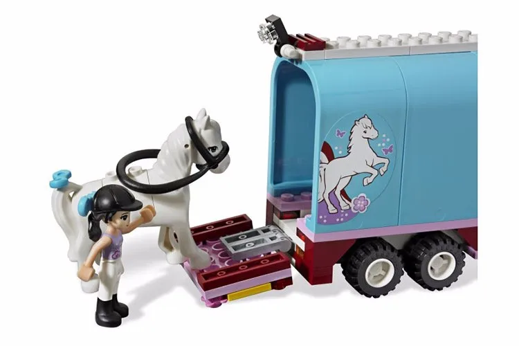 10161 Lepinblocks лошадь ферма прицеп Эмма строительные кирпичные блоки Lepining 3186 playmobil