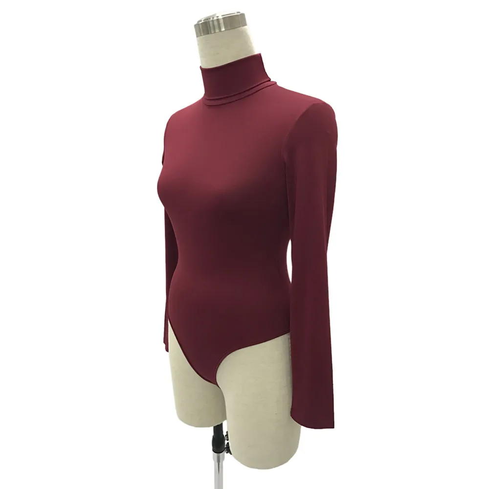 Turtle Neck Bodycon Bodysuit for Women 16 19271-3