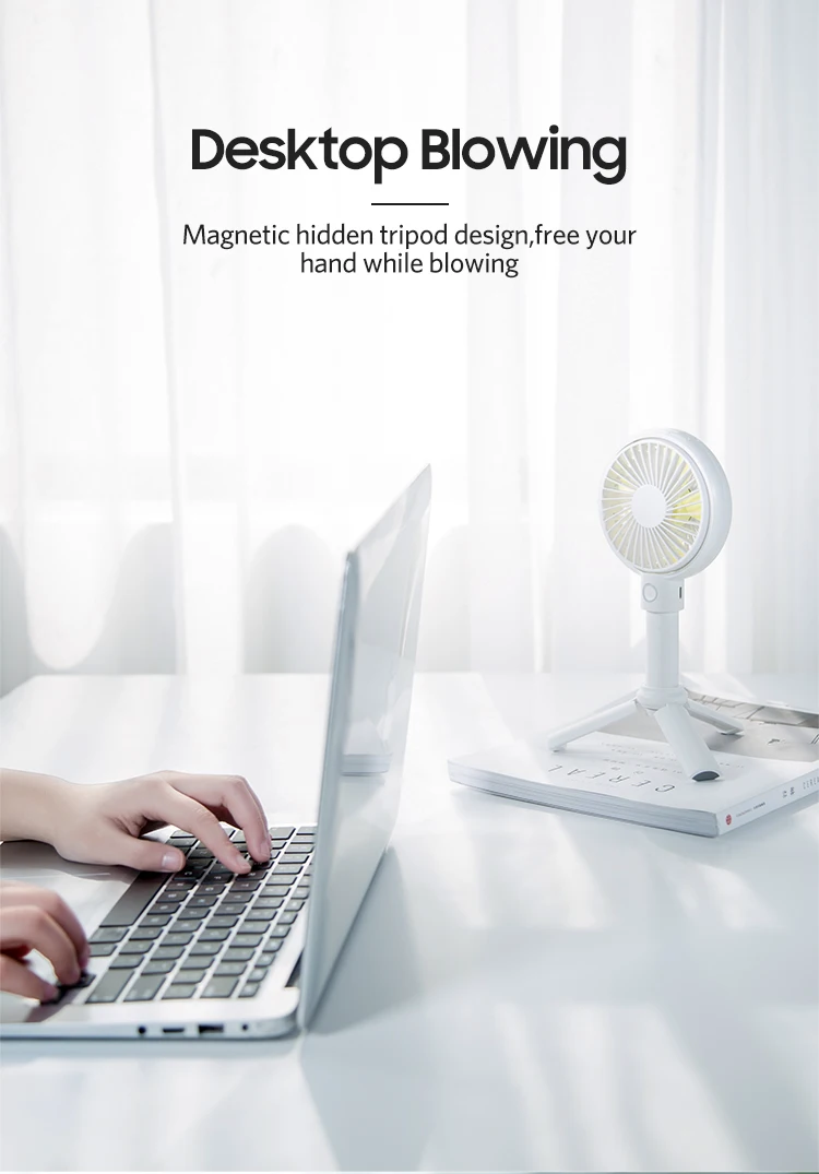 Handheld USB Fan Cooler Portable 3 Speed Adjustable Mini Fan 3350Mah Rechargeable Handy Small Desk Desktop USB Cooling Fan,Pink 3350Mah