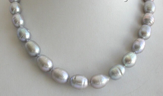 

RHJ00113 stunning big 13mm gray baroque freshwater cultured pearl necklace % Discount AAA