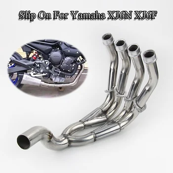 

Motorcycle Header Link Pipe Stainless Steel Front Connect Pipe Without Muffler Tail Slip On For Yamaha XJ6N XJ6F Scooter Escape