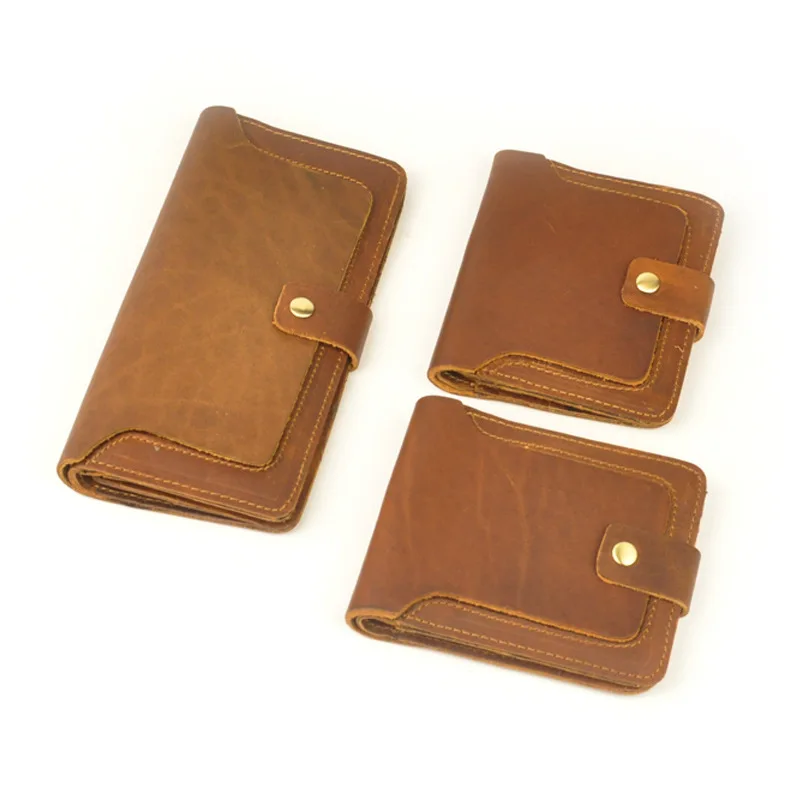 

The new brand purse Men's leather brief paragraph retro men's wallet wallet leather wallet card package 5302 zero