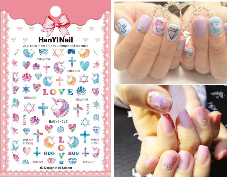 

Fashion Patterns! Nails Art Manicure Back Glue Decal Decorations Design Nail Sticker For Nails Tips Beauty