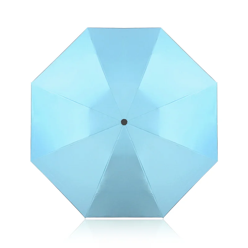 Зонт от дождя с обратным ходом, Женский автоматический зонт с черным покрытием, защита от ультрафиолета, женский зонт для мужчин, 3 складной солнечный автоматический деловой зонт - Цвет: SkyBlue