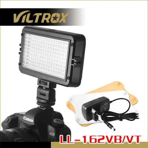 

VILTROX Adjustable Color Temperature 162 LED Video Light Lamp for Canon nikon DSLR Camera Camcorder