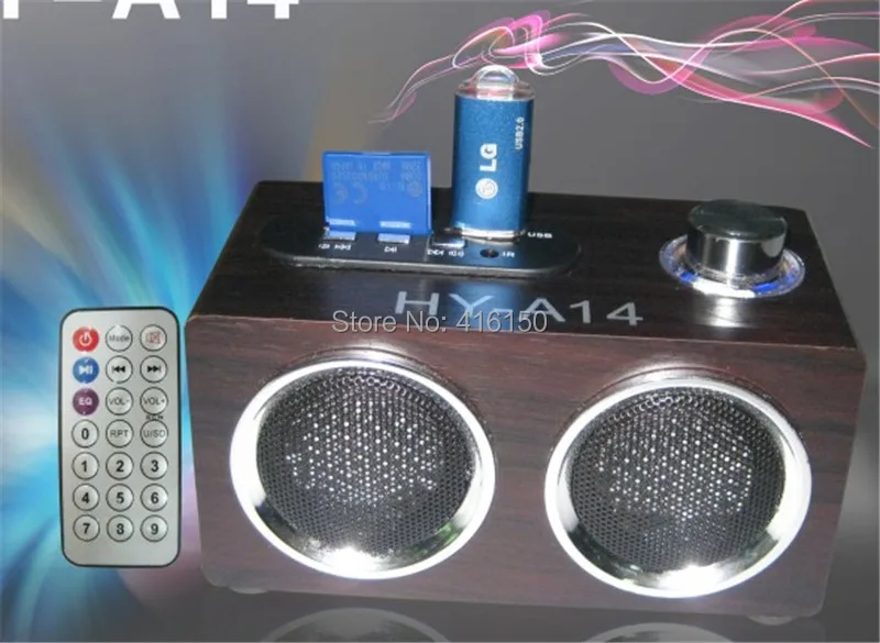New Portable Mini Speakers wood subwoof Speaker Support SD Card U-disck with Remote controller FM radio subwoofer gifts | Электроника