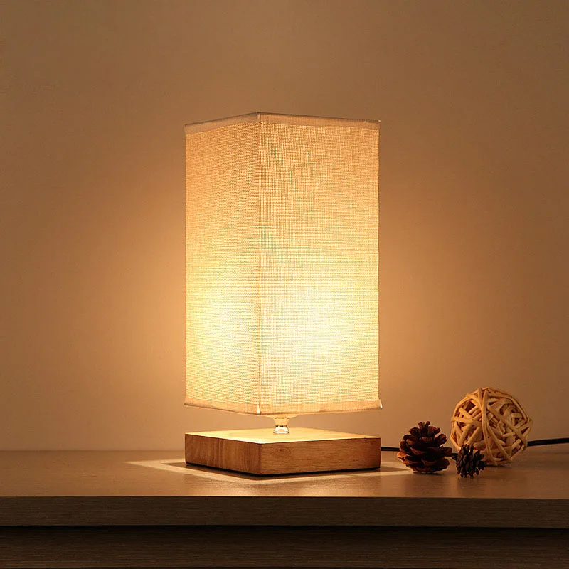

Elegant design Korea style wood table lamp study room desk light bed room table lighting E27 110v 220v lampada luminarias