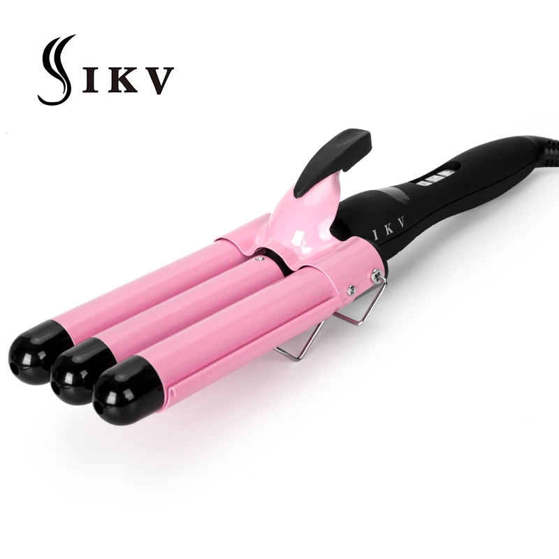 Modelador de Cabelo Nova Chegada Cerâmica Triplo Barris Curling Ferro Profissional Profunda Pérola Acenando Encaracolado Ferramenta Estilo Ikv 2020
