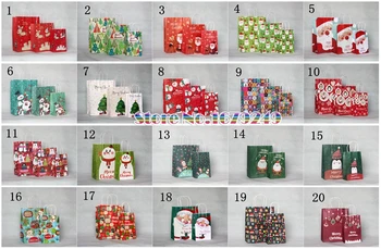 

wholesale Fast shipping Middle size: 33*25*12CM Christmas paper bag Candy gift bag Christmas shopping bags 100pcs/lot