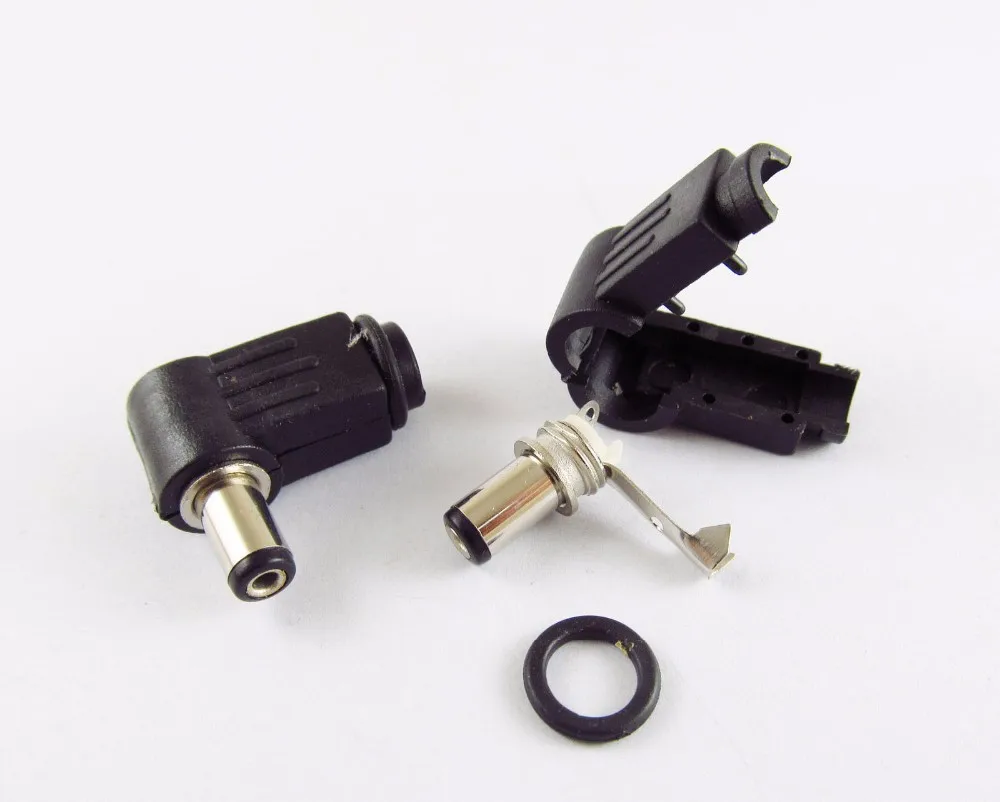 10PCS 5.5mm X 2.5mm DC socket jack Right angle Charger Power Plug