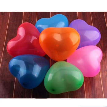 

100pcs/pack Hot Lovely Round Thick Heart Wedding Balloons Birthday Wedding Decoration Marriage Balloons Latex Ballute