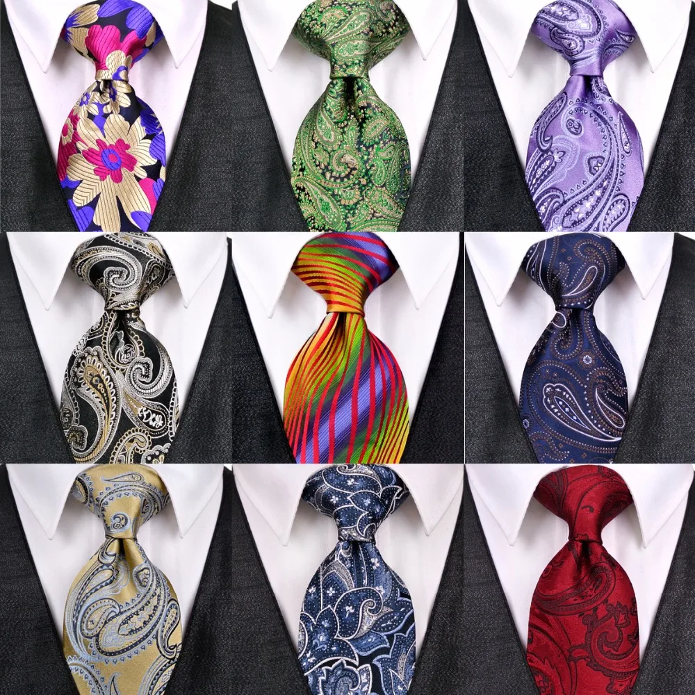 Unique Multicolor Paisley Floral Checked Stripes Dots Mens Ties