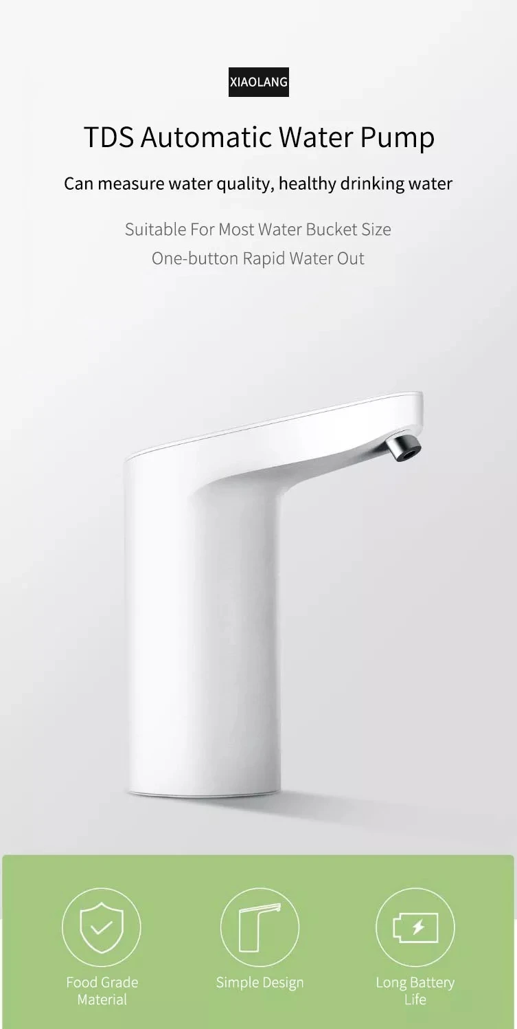 Обновление Xiaomi XiaoLang TDS автоматический мини сенсорный выключатель водяной насос беспроводной USB Перезаряжаемый Электрический диспенсер водяной насос