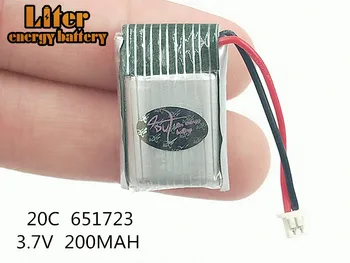 

1.25mm Plug 3.7v 150mah 651723 h20 RC Quadcopter Spare parts 200mah LIPO Battery 1pcs 25C