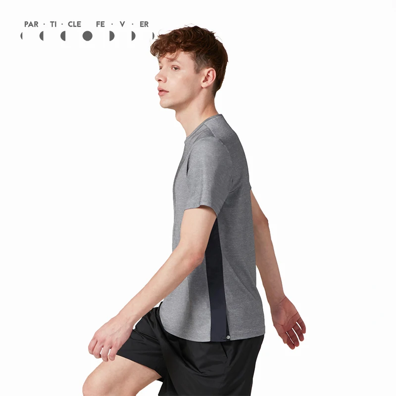 

Particle Fever Two Colors Spring Summer Quick Dry Short Sleeve Sports T Shirt Breathable Fitness Men Printed Training Top