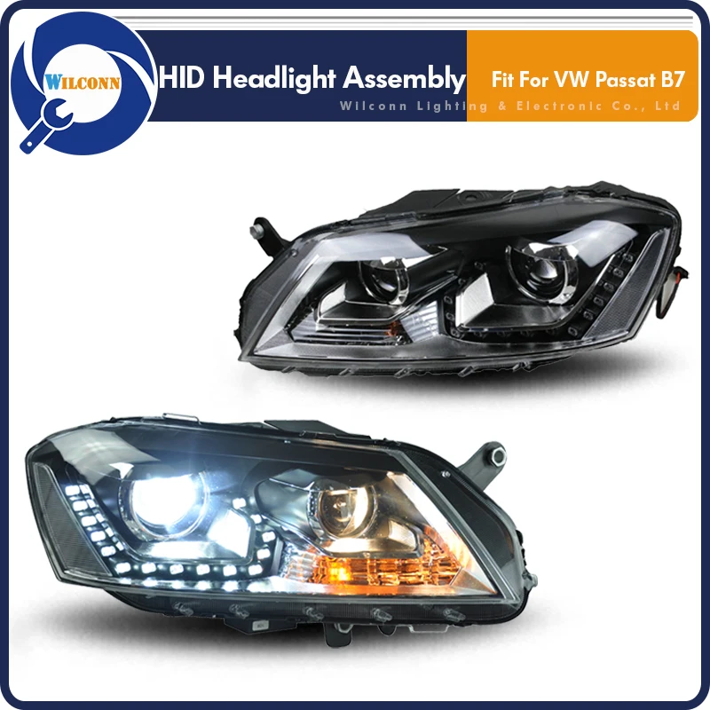 Aftermarket Bi Xenon Projector Headlight Headlamps w Turn Signal and