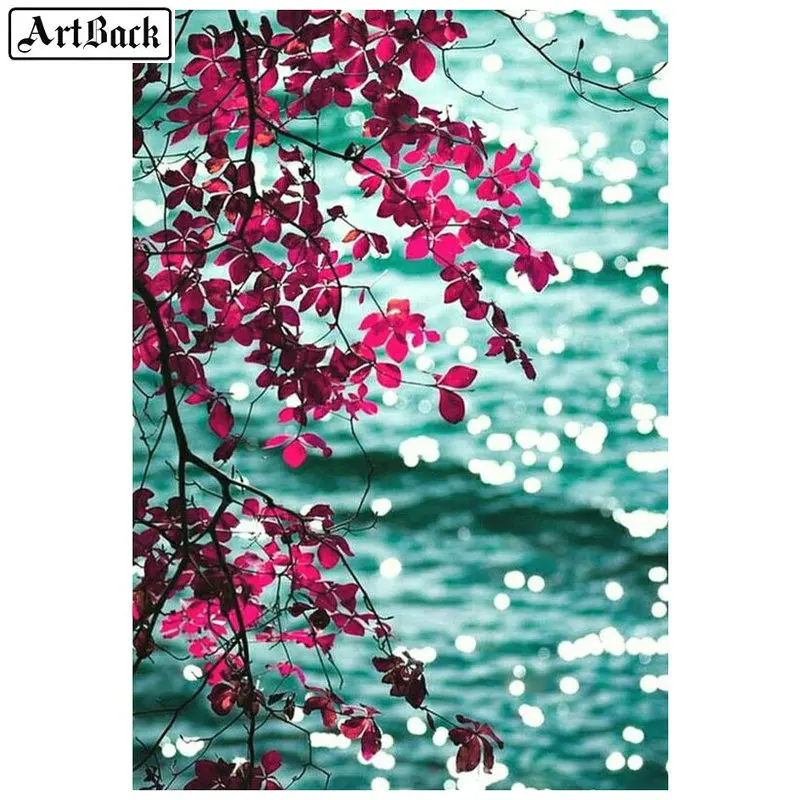 ArtBack 5d diy diamond painting tree landscape pattern full square 3D mosaic resin embroidery crafts kit | Дом и сад