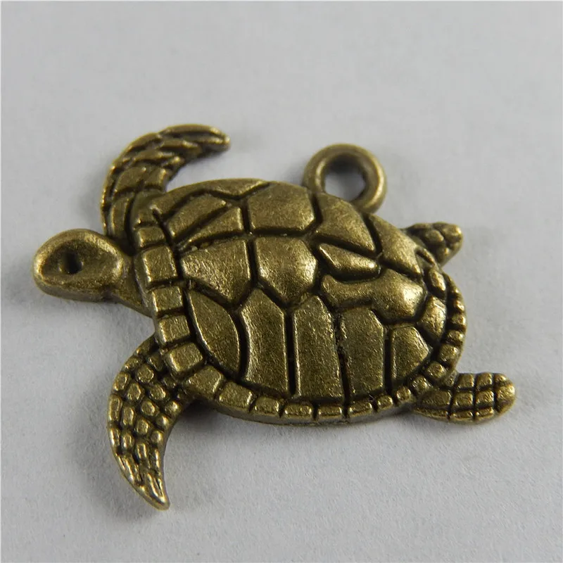

GraceAngie 20PCS Alloy Antique Bronze Unique Design Tortoise Turtle 17*16MM Pendant Charms Jewelry Accessory Crafts 51058