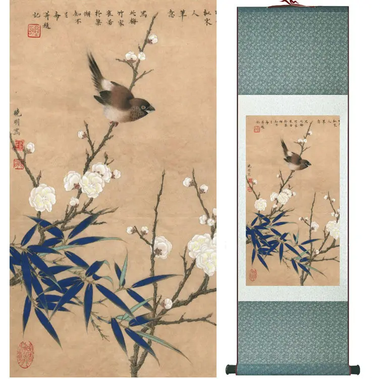 

Top quality Birds and flowers painting Chinese wash painting home decoration No.32309