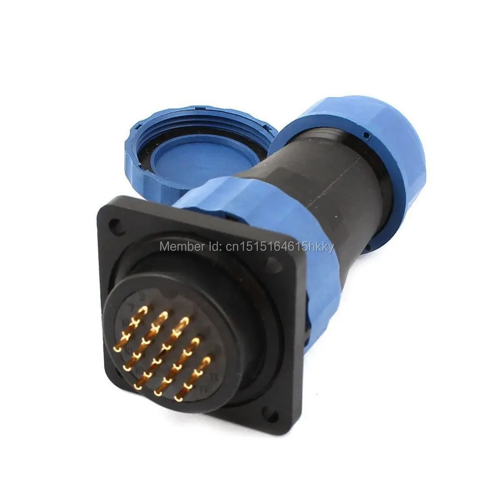 

SD28 28mm 19 Pin 19P Square Flange Waterproof Aviation Connector Straight IP68